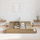 Seng med opbevaring Artisan Egetræ 140 x 200 cm Konstrueret træ