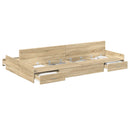 Seng med opbevaring Sonoma eg 120 x 200 cm Konstrueret træ