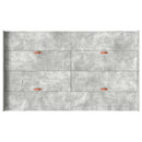 Seng med opbevaring Beton Grå 120 x 200 cm Konstrueret træ