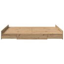 Seng med opbevaring Artisan Egetræ 140 x 190 cm Konstrueret træ