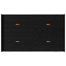 Seng med opbevaring Sort eg 120 x 190 cm Konstrueret træ