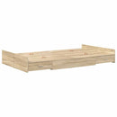 Seng med opbevaring Sonoma eg 120 x 190 cm Konstrueret træ