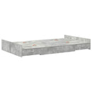 Seng med opbevaring Beton Grå 120 x 190 cm Konstrueret træ
