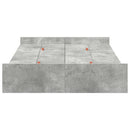 Seng med opbevaring Beton Grå 120 x 190 cm Konstrueret træ