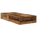 Seng med opbevaring Gammelt træ 80 x 200 cm Konstrueret træ