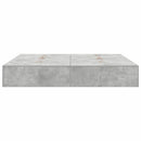 Seng med opbevaring Beton Grå 200 x 200 cm Konstrueret træ