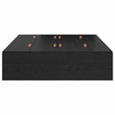 Seng med opbevaring Sort eg 120 x 200 cm Konstrueret træ