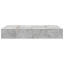 Seng med opbevaring Beton Grå 120 x 200 cm Konstrueret træ