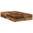 Seng med opbevaring Gammelt træ 120 x 200 cm Konstrueret træ