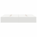 Seng med opbevaring Hvid 150 x 200 cm Konstrueret træ