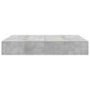 Seng med opbevaring Beton Grå 150 x 200 cm Konstrueret træ