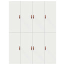 Seng med opbevaring Hvid 160 x 200 cm Konstrueret træ