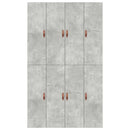Seng med opbevaring Beton Grå 120 x 190 cm Konstrueret træ