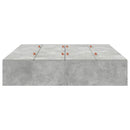 Seng med opbevaring Beton Grå 140 x 190 cm Konstrueret træ