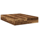 Seng med opbevaring Gammelt træ 135 x 190 cm Konstrueret træ