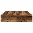 Seng med opbevaring Gammelt træ 135 x 190 cm Konstrueret træ
