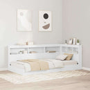 Opbevaringshovedgavl med hylde Hvid 80 cm Konstrueret træ