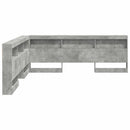 Opbevaringshovedgavl med hylde Beton Grå 200 cm Konstrueret træ
