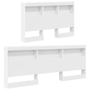 Opbevaringshovedgavl med hylde Hvid 207,5 x 137,5 x 76,5 cm