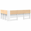 Opbevaringshovedgavl med hylde Hvid 207,5 x 137,5 x 76,5 cm