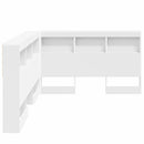 Opbevaringshovedgavl med hylde Hvid 207,5 x 137,5 x 76,5 cm