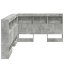 Opbevaringshovedgavl Beton Grå 207,5 x 137,5 x 76,5 cm