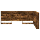 Opbevaringshovedgavl med hylde Røget eg 207,5 x 137,5 x 76,5 cm