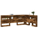 Opbevaringshovedgavl med hylde Røget eg 207,5 x 137,5 x 76,5 cm
