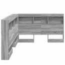 Opbevaringshovedgavl Grå Sonoma 207,5 x 137,5 x 76,5 cm