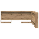 Opbevaringshovedgavl Artisan Egetræ 140 cm Konstrueret træ
