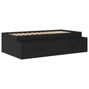 Seng med opbevaring Sort eg 234 x 103 x 53.5 cm Konstrueret træ