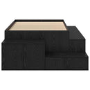 Seng med opbevaring Sort eg 234 x 103 x 53.5 cm Konstrueret træ