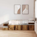Seng med opbevaring Gammelt træ 234 x 103 x 53.5 cm