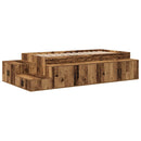 Seng med opbevaring Gammelt træ 234 x 103 x 53.5 cm