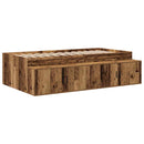 Seng med opbevaring Gammelt træ 234 x 103 x 53.5 cm