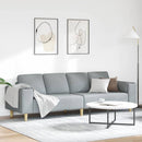 Stue Sofa Lysegrå 250 x 77 x 76 cm Polyester