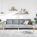 Stue Sofa Lysegrå 250 x 77 x 76 cm Polyester