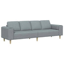 Stue Sofa Lysegrå 250 x 77 x 76 cm Polyester