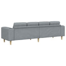 Stue Sofa Lysegrå 250 x 77 x 76 cm Polyester