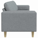 Stue Sofa Lysegrå 250 x 77 x 76 cm Polyester