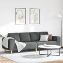 Stue Sofa Mørkegrå 250 x 77 x 76 cm Polyester