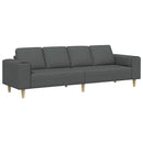 Stue Sofa Mørkegrå 250 x 77 x 76 cm Polyester
