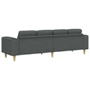 Stue Sofa Mørkegrå 250 x 77 x 76 cm Polyester