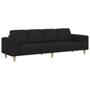 Stue Sofa Sort 250 x 77 x 76 cm Polyester