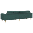 Stue Sofa Mørkegrøn 250 x 77 x 76 cm Polyester