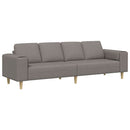 Stue Sofa Gråbrun 250 x 77 x 76 cm Polyester