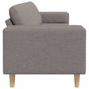 Stue Sofa Gråbrun 250 x 77 x 76 cm Polyester