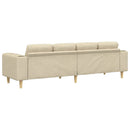 Stue Sofa Creme 250 x 77 x 76 cm Polyester