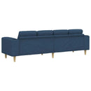 Stue Sofa Blå 250 x 77 x 76 cm Polyester