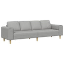 Stue Sofa Skygrå 250 x 77 x 76 cm Polyester